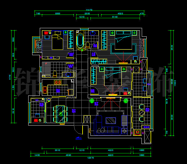 南大和園126平米 戶(hù)型